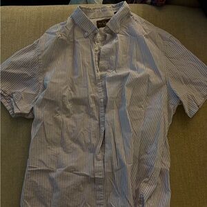 Black Brown 1826 Blue and White Striped Shirt